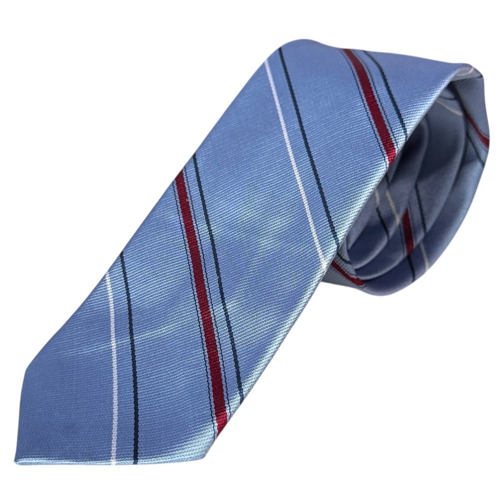 Vintage Serge Saint Yves Men's Blue Striped Necktie Business Casual‎